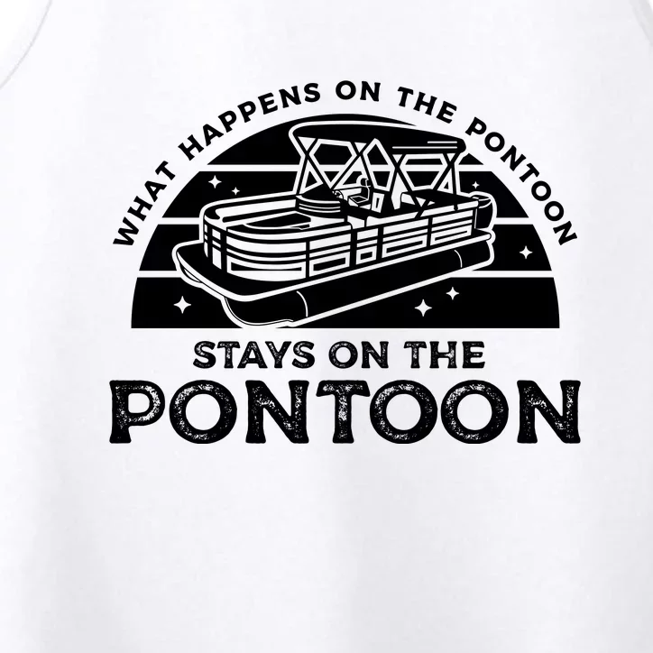 Funny Pontoon Saying Gift Pontooning Performance Tank