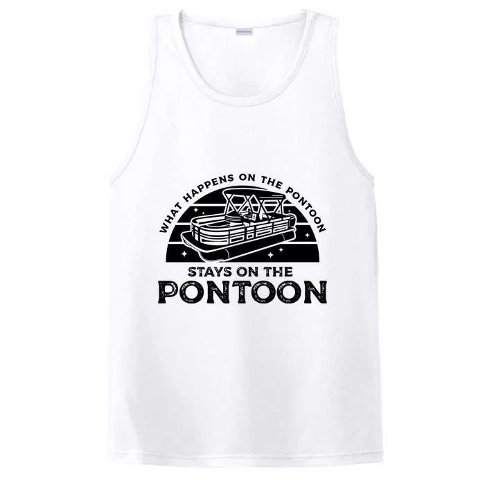 Funny Pontoon Saying Gift Pontooning Performance Tank