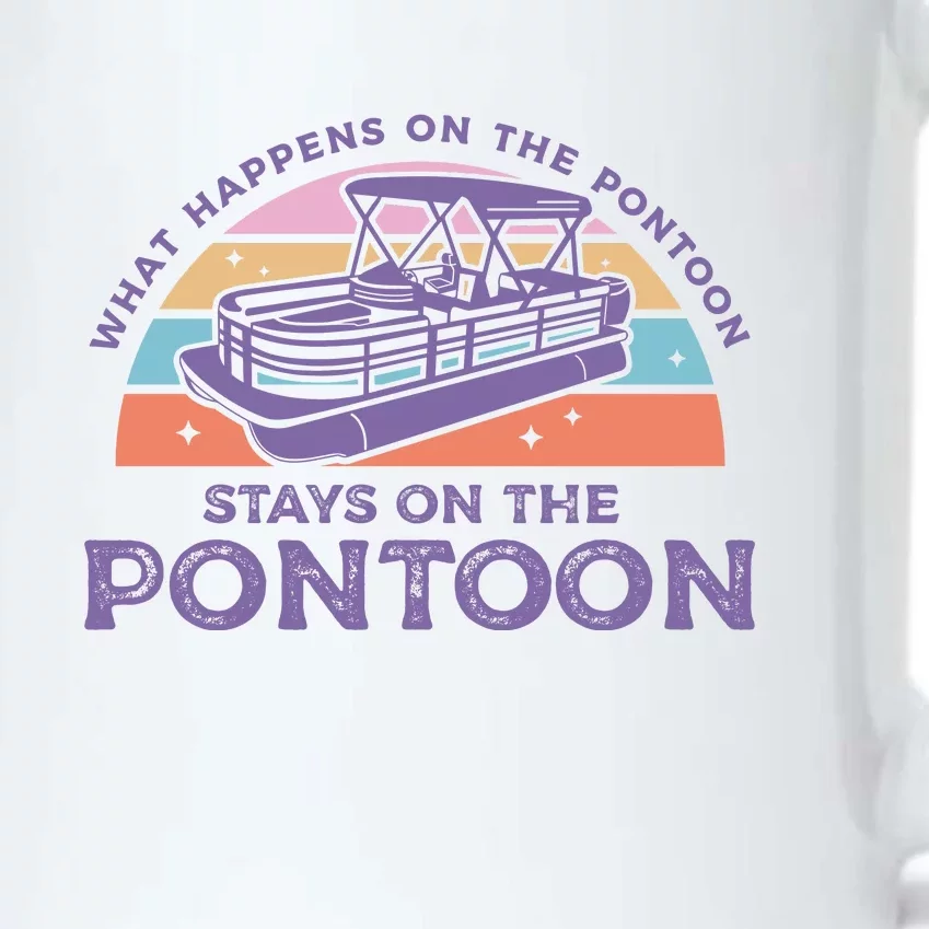 Funny Pontoon Saying Gift Pontooning Black Color Changing Mug