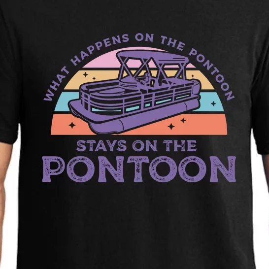 Funny Pontoon Saying Gift Pontooning Pajama Set