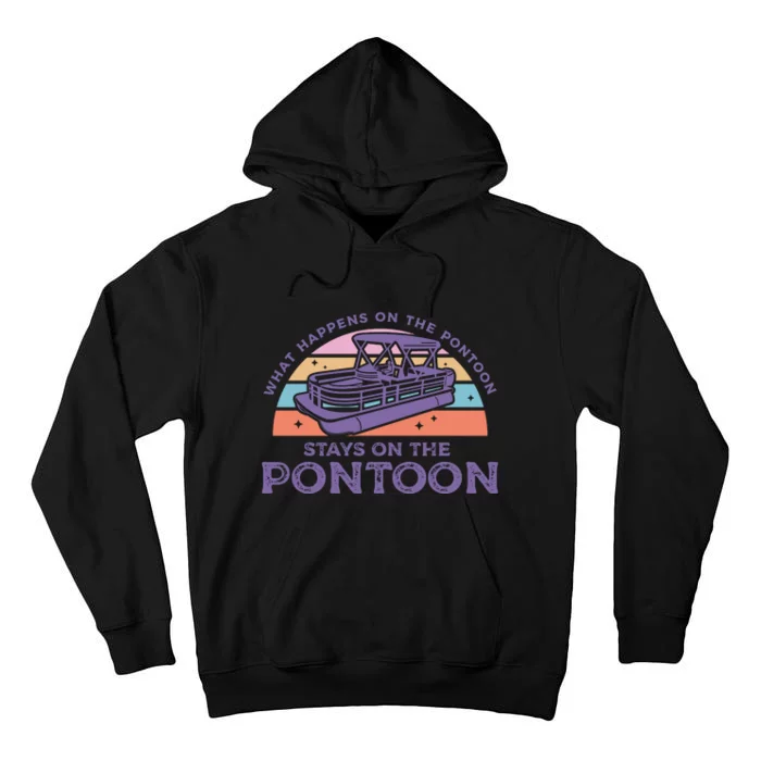 Funny Pontoon Saying Gift Pontooning Tall Hoodie