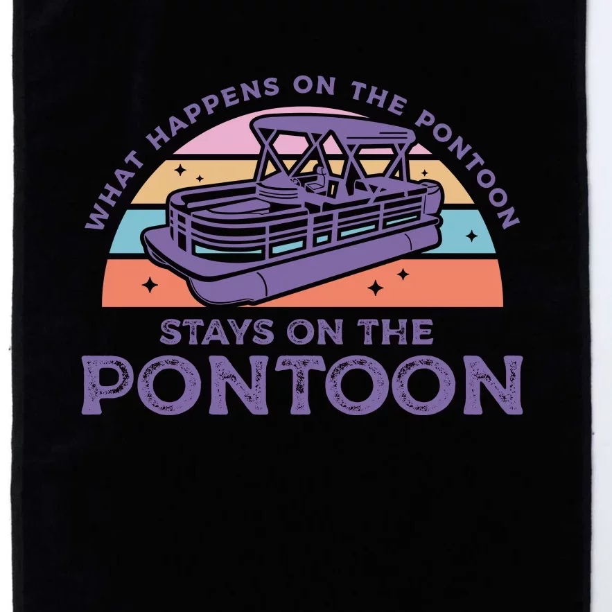 Funny Pontoon Saying Gift Pontooning Platinum Collection Golf Towel