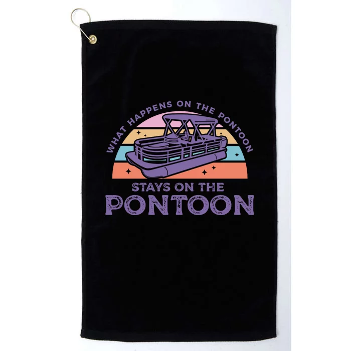 Funny Pontoon Saying Gift Pontooning Platinum Collection Golf Towel