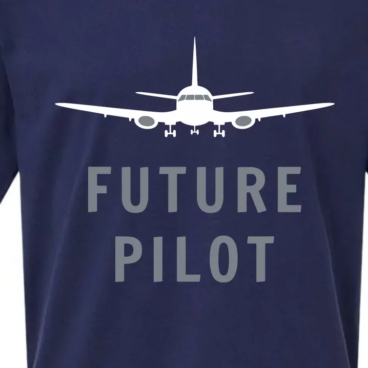 Future Pilot Shirts Airplane Pilot Aviation Gift Sueded Cloud Jersey T-Shirt