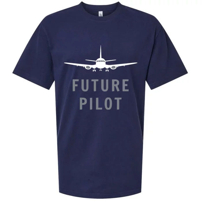 Future Pilot Shirts Airplane Pilot Aviation Gift Sueded Cloud Jersey T-Shirt