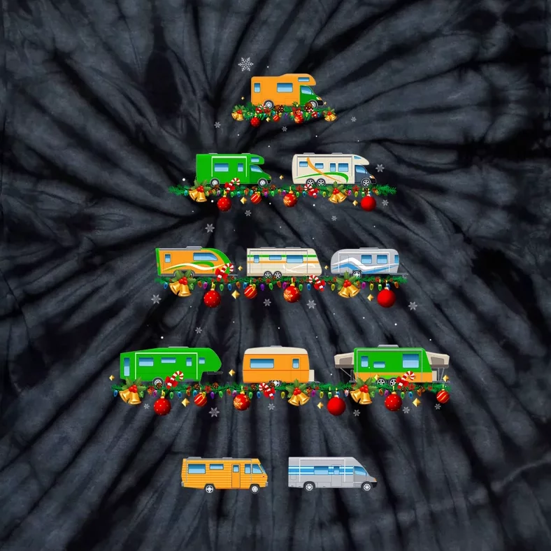 Family Pj Sets Christmas Matching Camping Truck Xmas Tree Tie-Dye T-Shirt