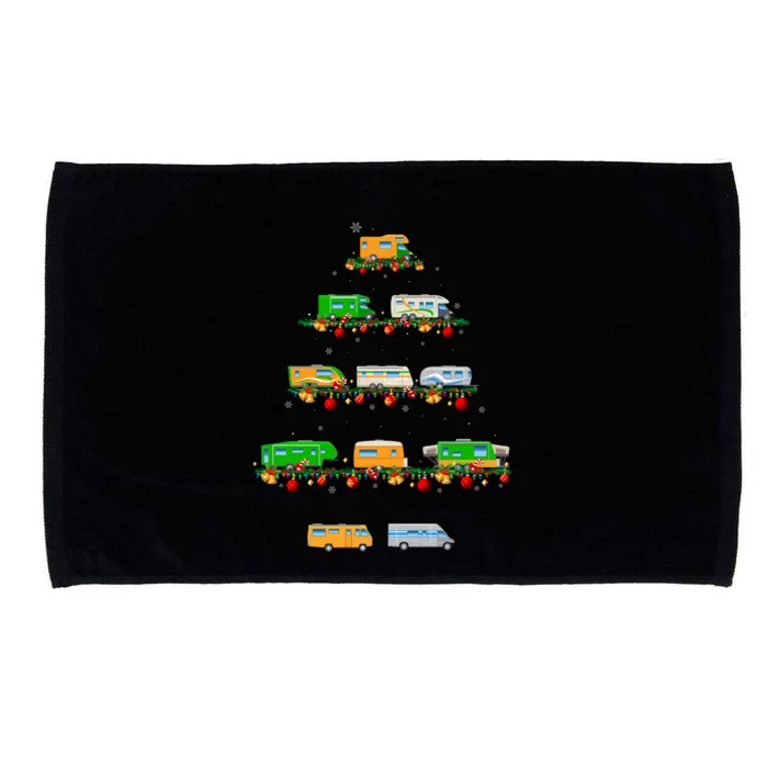 Family Pj Sets Christmas Matching Camping Truck Xmas Tree Microfiber Hand Towel