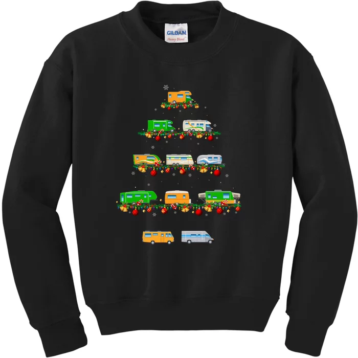 Family Pj Sets Christmas Matching Camping Truck Xmas Tree Kids Sweatshirt