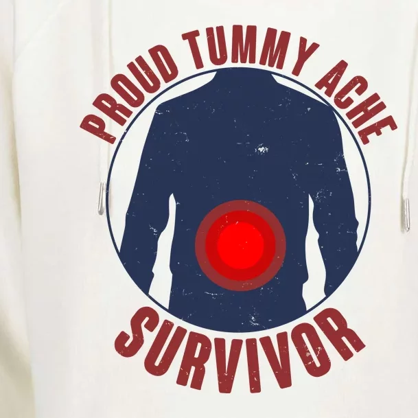 Funny Proud Tummy Ache Survivor Womens Funnel Neck Pullover Hood