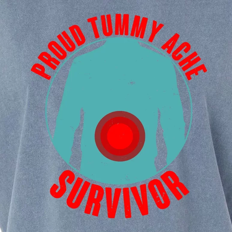 Funny Proud Tummy Ache Survivor Garment-Dyed Women's Muscle Tee