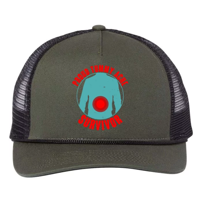 Funny Proud Tummy Ache Survivor Retro Rope Trucker Hat Cap