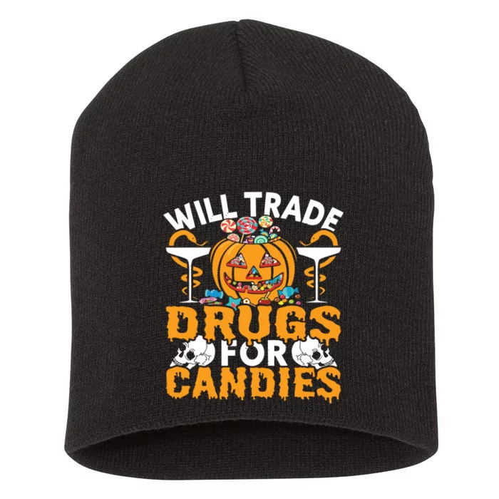 Funny Pharmacy Tech Will Trade Drugs For Candies Pharmacist Short Acrylic Beanie