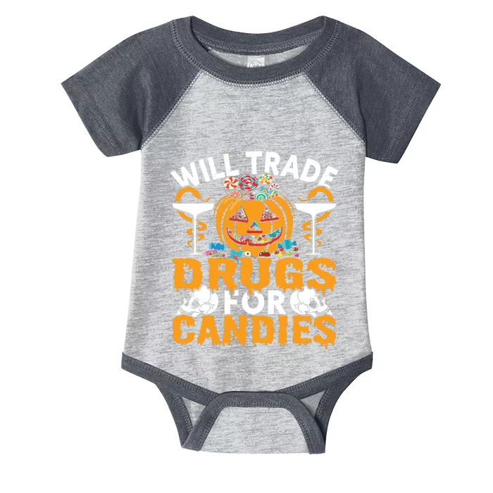 Funny Pharmacy Tech Will Trade Drugs For Candies Pharmacist Infant Baby Jersey Bodysuit