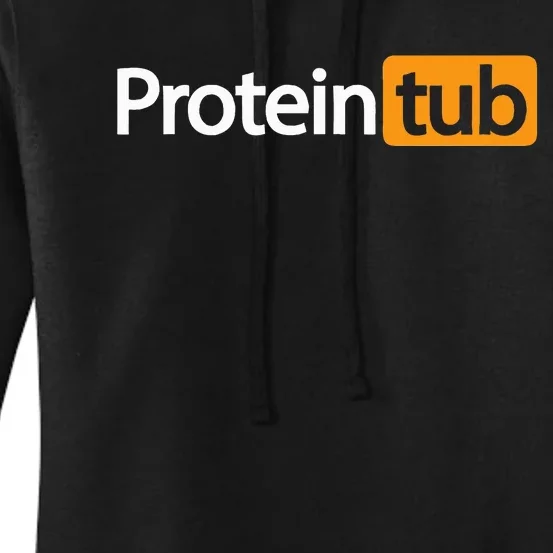 Funny Protein Tub Fun Adult Humor Joke Workout Fitness Gym Women's Pullover Hoodie