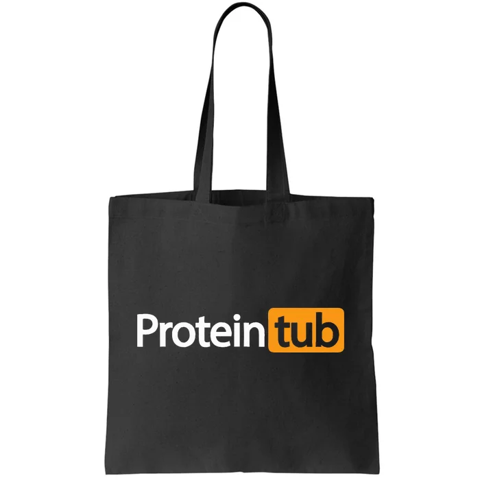 Funny Protein Tub Fun Adult Humor Joke Workout Fitness Gym Tote Bag