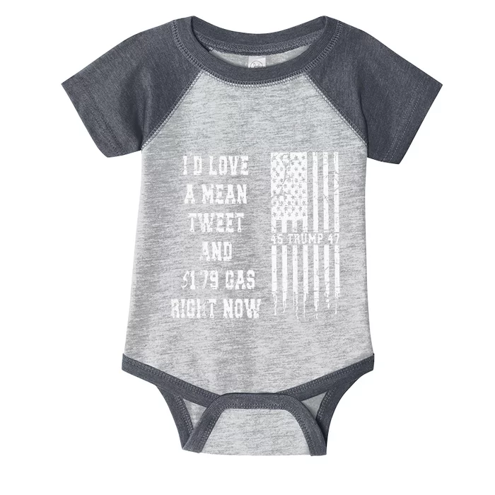 Funny Pro Trump Fathers Day Gas Prices Mean Tweets July 4th Infant Baby Jersey Bodysuit