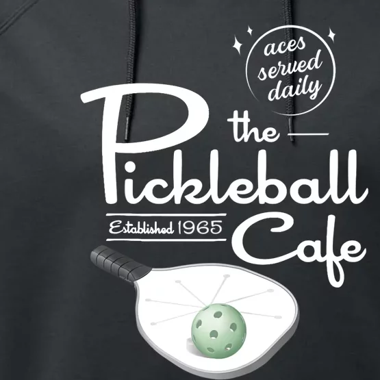 Funny Pickleball - The Pickleball Cafe - Aces Served Performance Fleece Hoodie