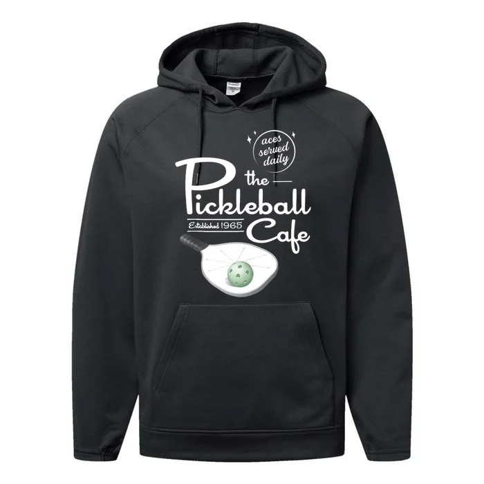 Funny Pickleball - The Pickleball Cafe - Aces Served Performance Fleece Hoodie