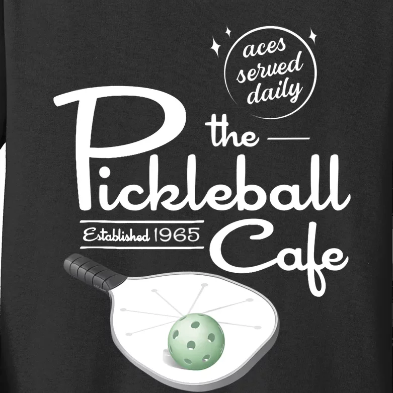 Funny Pickleball - The Pickleball Cafe - Aces Served Kids Long Sleeve Shirt