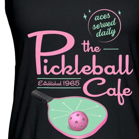 Funny Pickleball - The Pickleball Cafe - Aces Served Ladies Essential Flowy Tank