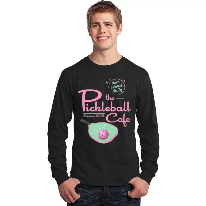 Funny Pickleball - The Pickleball Cafe - Aces Served Tall Long Sleeve T-Shirt