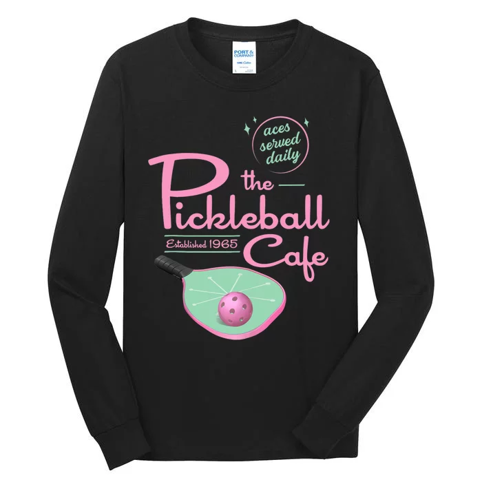 Funny Pickleball - The Pickleball Cafe - Aces Served Tall Long Sleeve T-Shirt