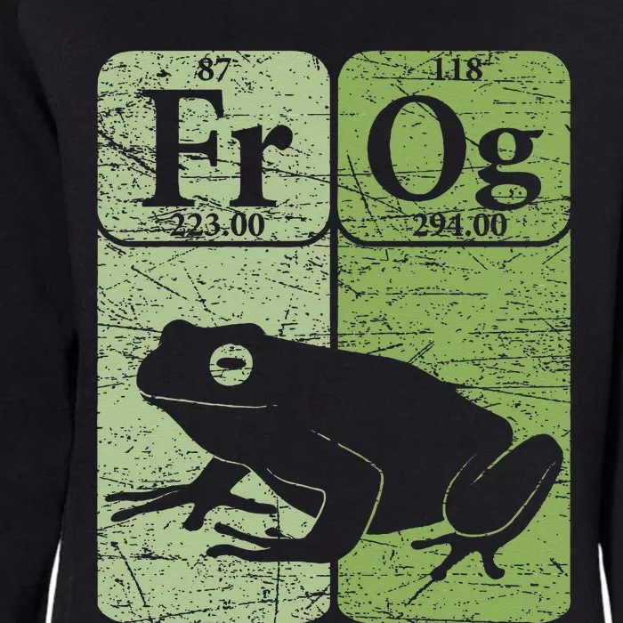 Frog Periodic Table Elements Herpetologist Frog Lover Retro Womens California Wash Sweatshirt