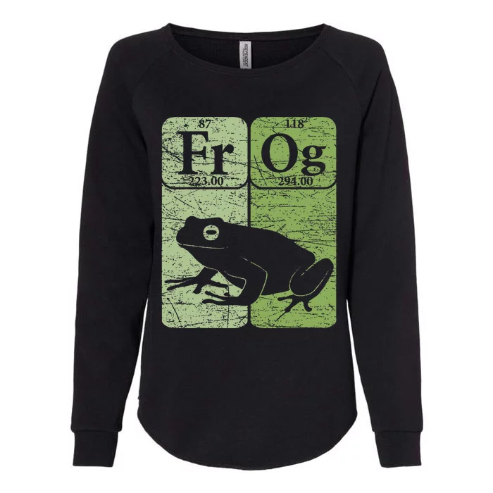 Frog Periodic Table Elements Herpetologist Frog Lover Retro Womens California Wash Sweatshirt