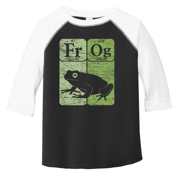 Frog Periodic Table Elements Herpetologist Frog Lover Retro Toddler Fine Jersey T-Shirt