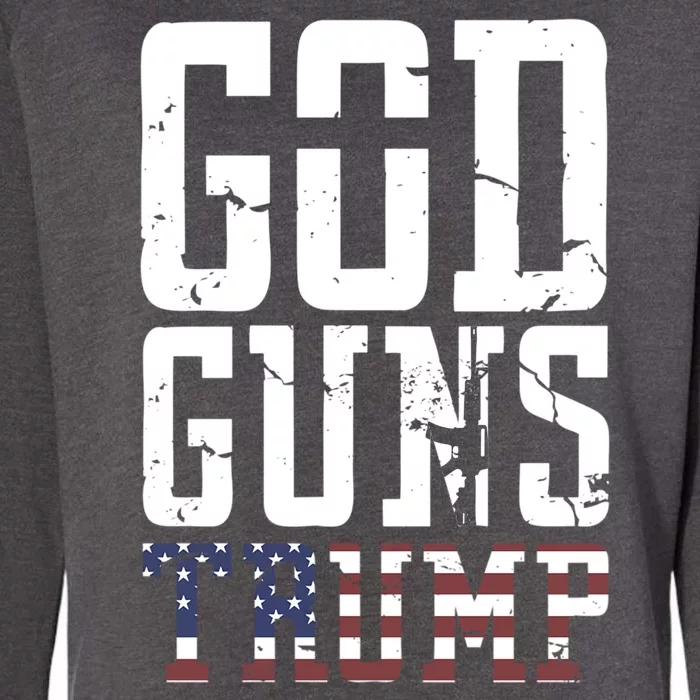 Funny President Trump God Guns Gift Womens California Wash Sweatshirt