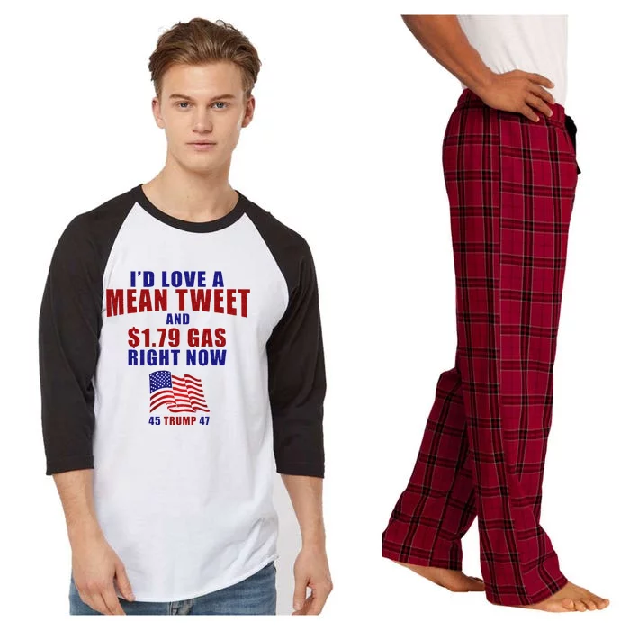 Funny Pro Trump Supporter Id Love A Mean Tweet Gas Prices Raglan Sleeve Pajama Set