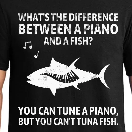 Funny Piano Tuna Fish Music Sarcastic Joke Pajama Set