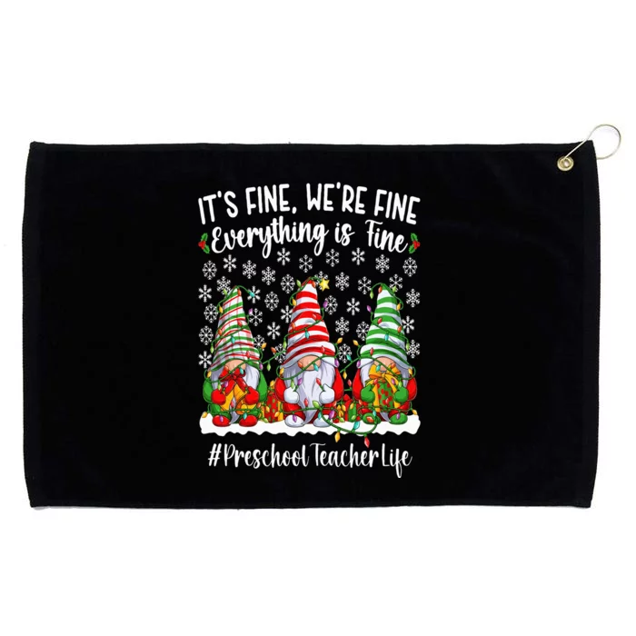 Funny Preschool Teacher Christmas PreK Teacher Xmas Party Grommeted Golf Towel