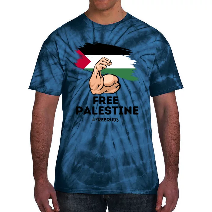 Free Palestine The Power Of The Palestinian Flag Tie-Dye T-Shirt