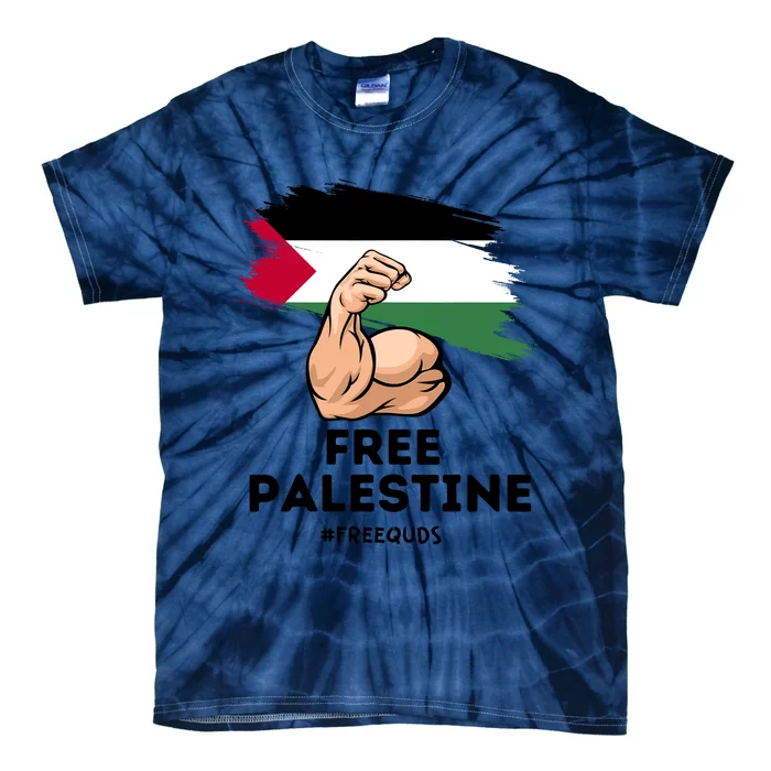 Free Palestine The Power Of The Palestinian Flag Tie-Dye T-Shirt