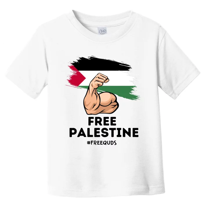 Free Palestine The Power Of The Palestinian Flag Toddler T-Shirt