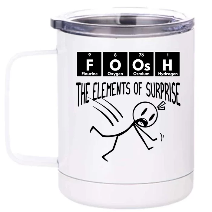 Fall Periodic Table Of Elets Cartoony Design Cool Gift Front & Back 12oz Stainless Steel Tumbler Cup