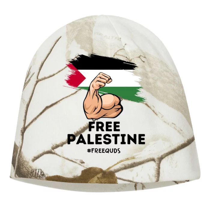 Free Palestine The Power Of The Palestinian Flag Kati - Camo Knit Beanie