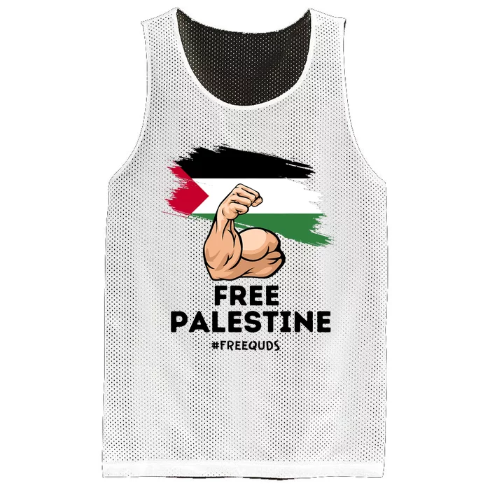 Free Palestine The Power Of The Palestinian Flag Mesh Reversible Basketball Jersey Tank