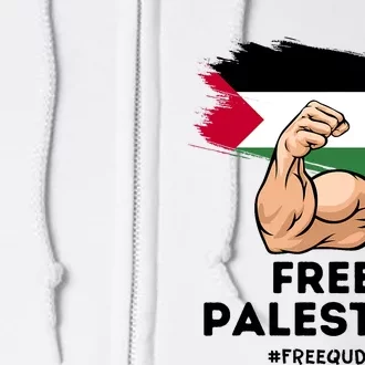 Free Palestine The Power Of The Palestinian Flag Full Zip Hoodie