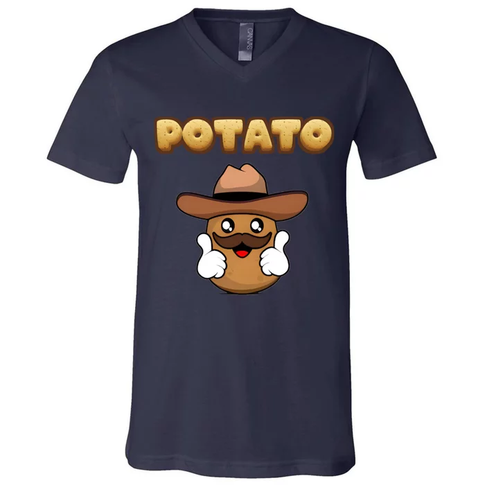 Funny Potato Tees Is Potato V-Neck T-Shirt