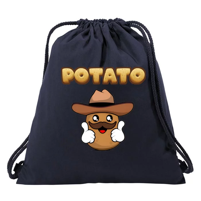 Funny Potato Tees Is Potato Drawstring Bag