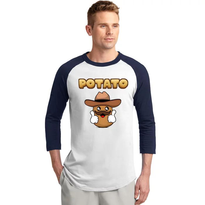 Funny Potato Tees Is Potato Baseball Sleeve Shirt