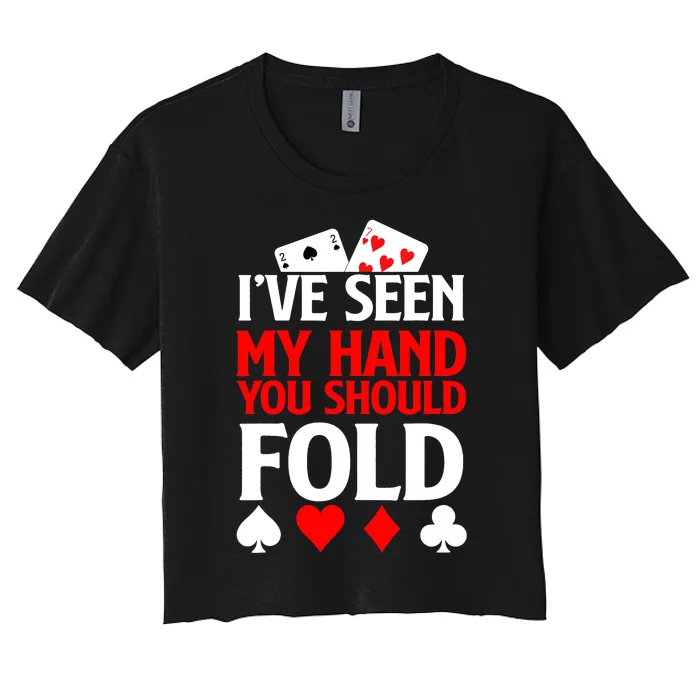 Funny Poker - Texas Holdem Lucky Poker Women's Crop Top Tee