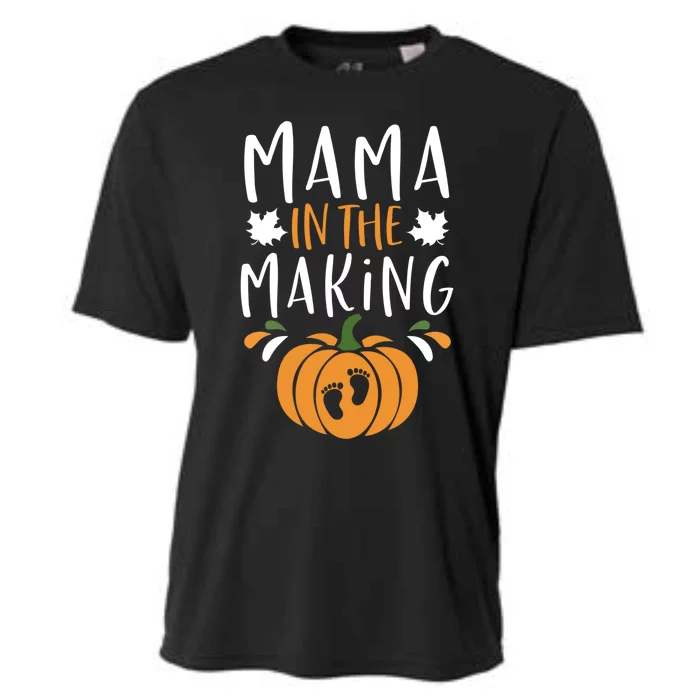 Funny Pregnancy Thanksgiving Graphic Tee Mama In The Making Meaningful Gift Cooling Performance Crew T-Shirt