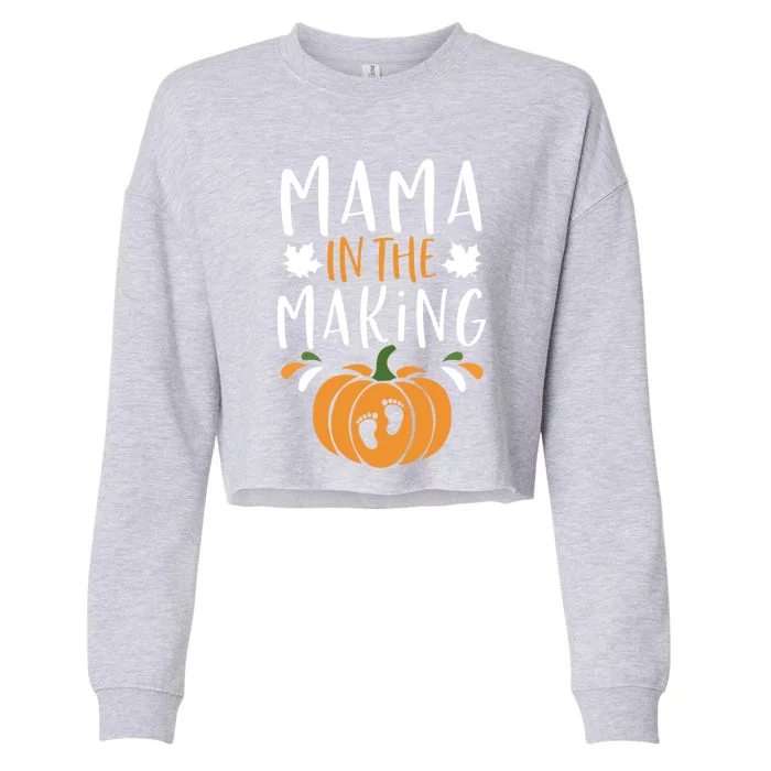 Funny Pregnancy Thanksgiving Graphic Tee Mama In The Making Meaningful Gift Cropped Pullover Crew