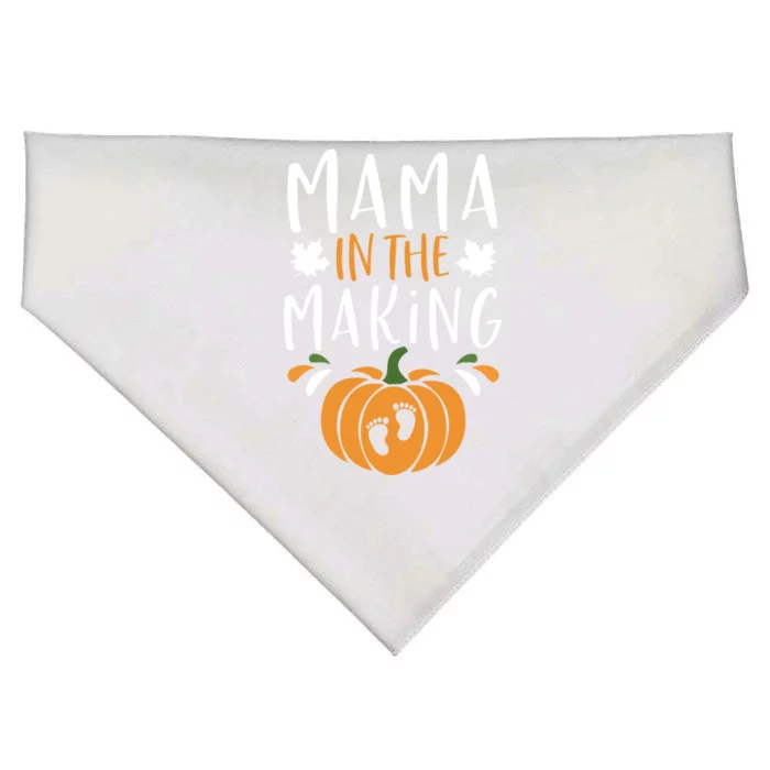 Funny Pregnancy Thanksgiving Graphic Tee Mama In The Making Meaningful Gift USA-Made Doggie Bandana