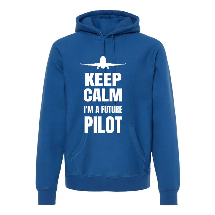 Future Pilot Tee Pilot In Progress Flight School Student Great Gift Premium Hoodie