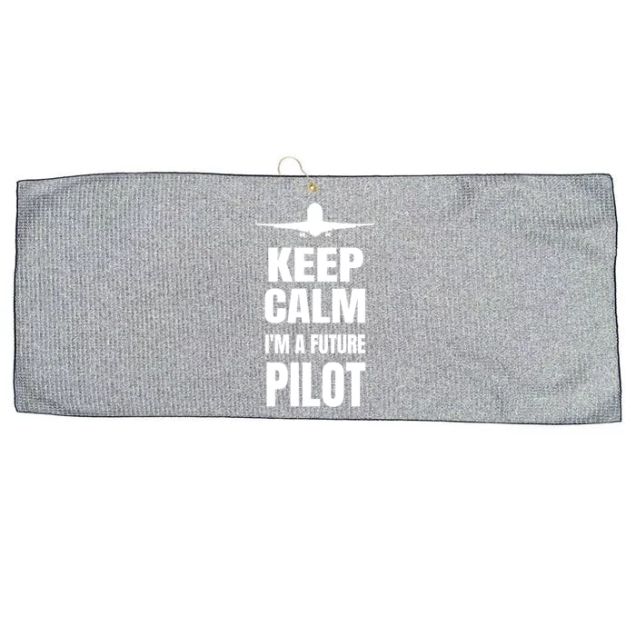 Future Pilot Tee Pilot In Progress Flight School Student Great Gift Large Microfiber Waffle Golf Towel