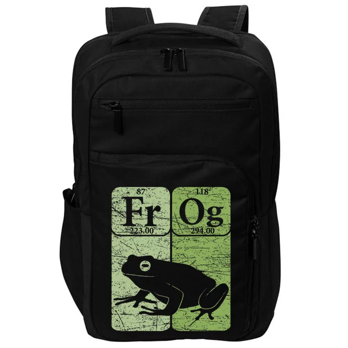 Frog Periodic Table Elements Herpetologist Frog Lover Retro Impact Tech Backpack